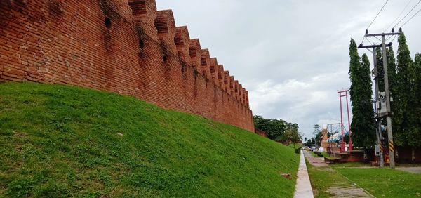 Panoramic shot of historic building against sky