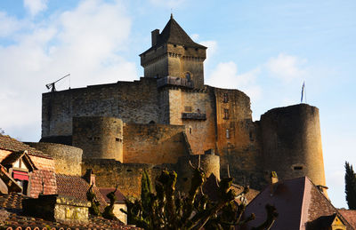 Low angle view of historic building against sky