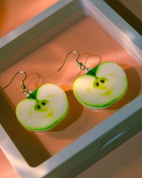 High angle view of fruits on table