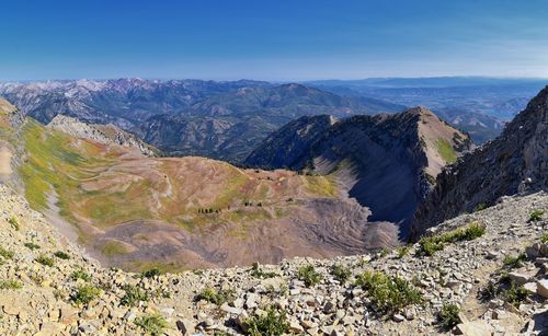 Timpanogos hiking trail landscape views in uinta wasatch cache national forest utah