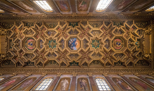 Low angle view of ceiling of building