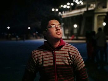 Portrait of a young man looking away