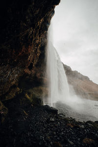 Scenic view of waterfall