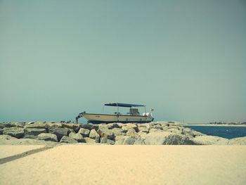 View of sea against clear sky