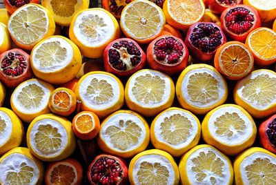 Full frame shot of orange fruits