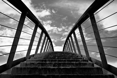 Low angle view of bridge against sky