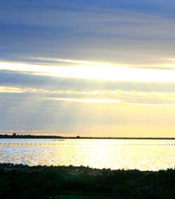 Scenic view of sunset over sea