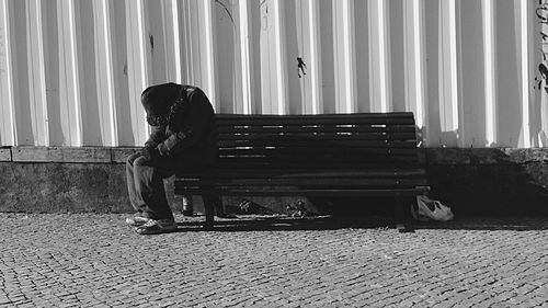 Man sitting on bench