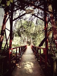 Footbridge over walkway