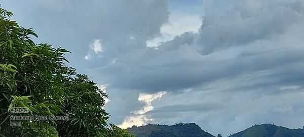 Low angle view of mountains against sky