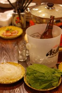 Close-up of food on table