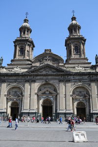 Low angle view of cathedral against clear sky