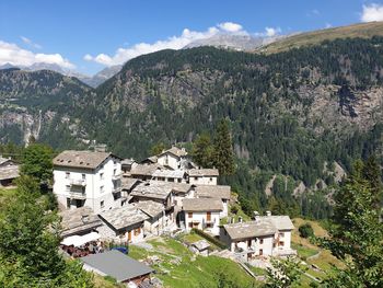 High angle view of townscape