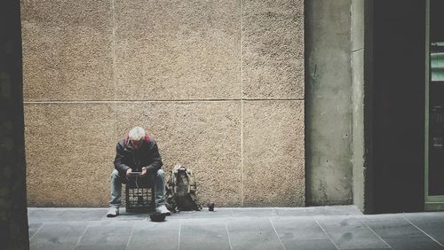 Man sitting outdoors