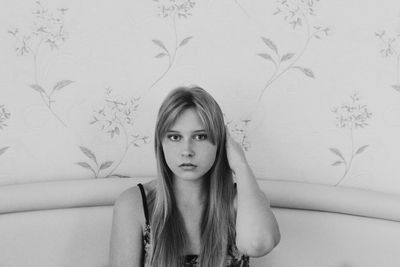 Close-up portrait of young woman