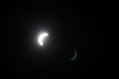 Scenic view of moon in sky at night