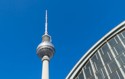 Low angle view of tv tower against sky