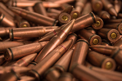 Full frame shot of bullets