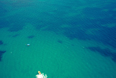 High angle view of beach