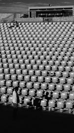 Seats arranged at amphitheater