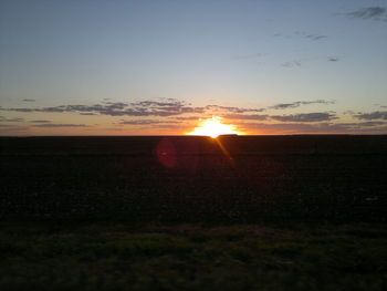 Scenic view of sunset over sea