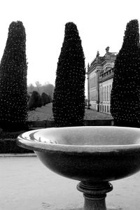 Fountain in front of building