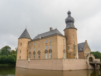 Low angle view of historic building against sky