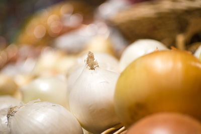 Close-up of onions for sale