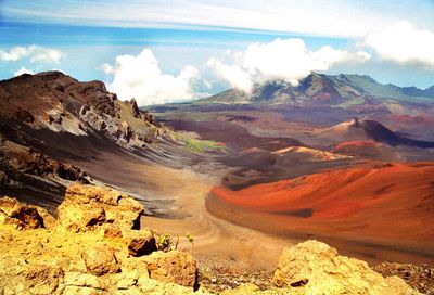 Scenic view of mountains