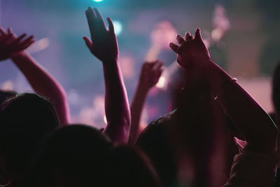 Rear view of people at music concert