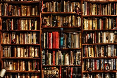 Full frame shot of books