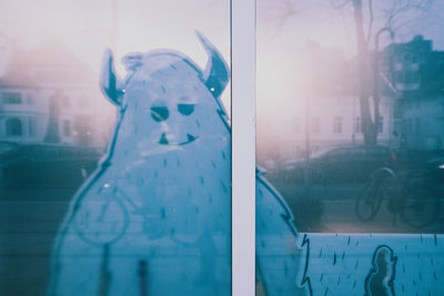 Close-up of wet glass window