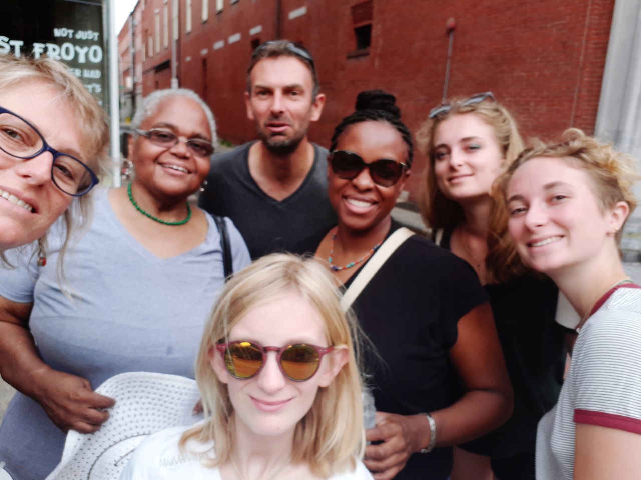 group of people, smiling, happiness, emotion, togetherness, portrait, men, women, females, child, girls, males, glasses, young women, boys, young adult, looking at camera, blond hair, sunglasses, fashion, hair, teenager, adolescence, teenage boys