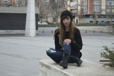 Woman standing in park
