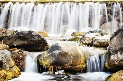 Stream flowing through rocks