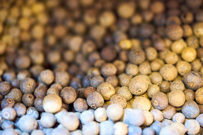 Full frame shot of peppercorns