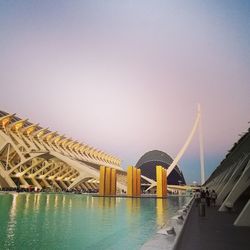 Suspension bridge over river