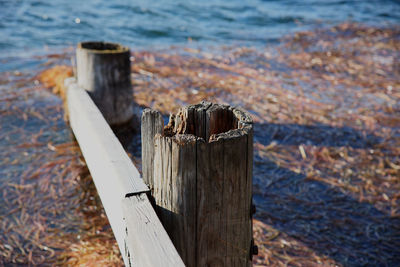 Wooden post on wooden post