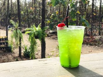 Close-up of drink on table