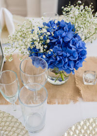 Close-up of flower vase on table