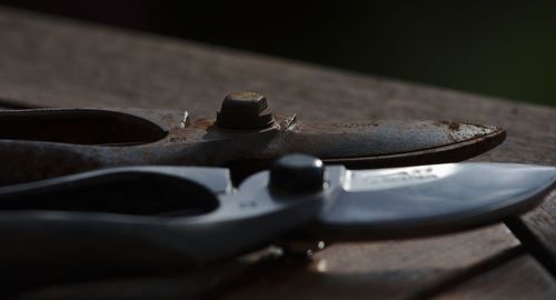 Close-up of table