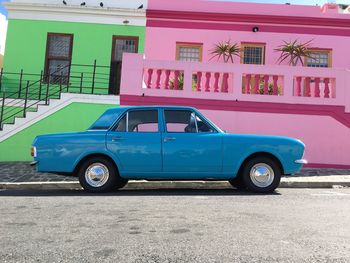 Cars parked in front of building