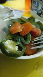 Close-up of salad in plate