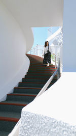 Woman on stairs