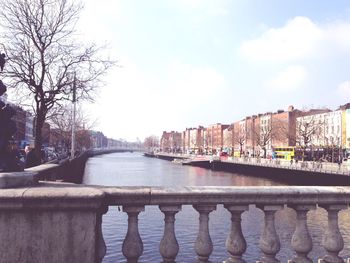 View of canal along buildings