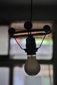 Low angle view of light bulb