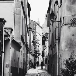 Narrow alley in city