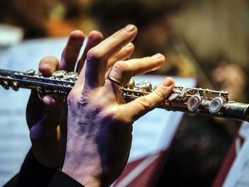 Close-up of hands