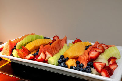 Various fruits on plate