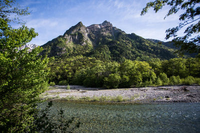 Scenic view of mountain against sky